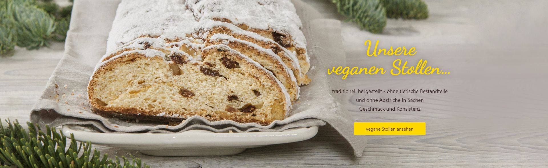 Slider Startseite - veganer Stollen der Bäckerei Adler